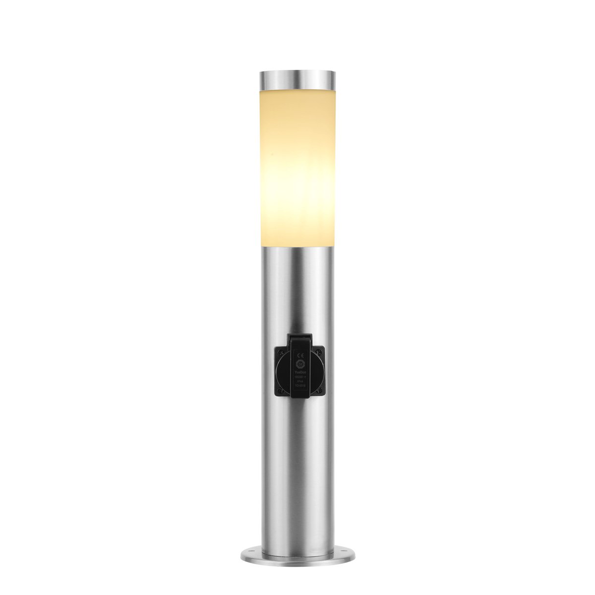Lampadaire en inox, BERGEN gris / argent, blanc, INSPIRE
