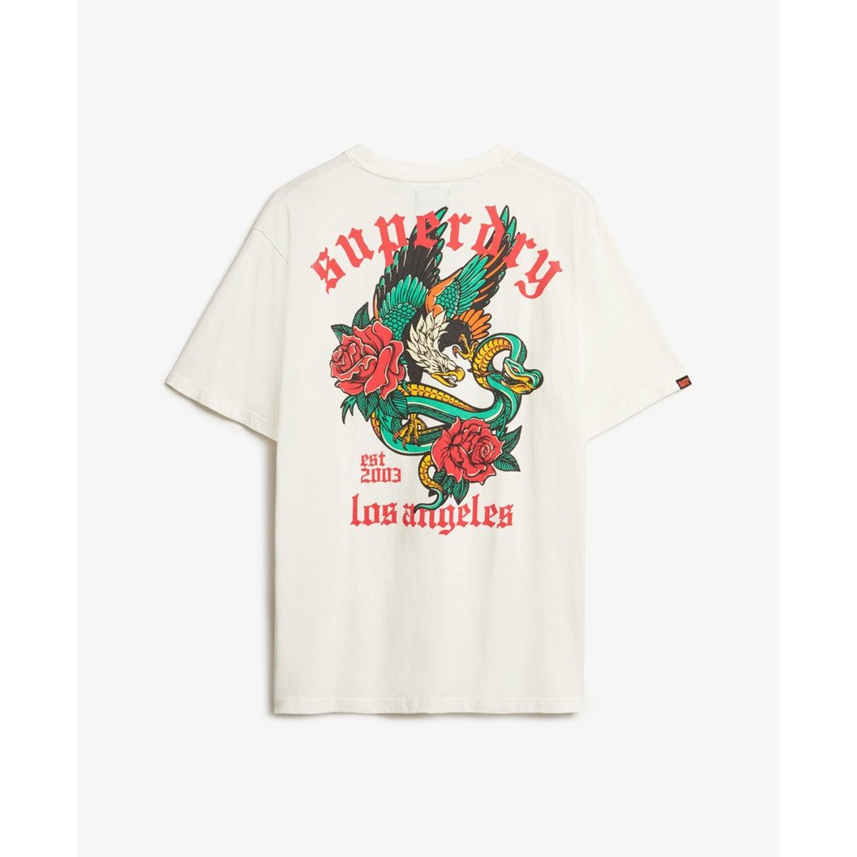 T-shirt ample Neo Trad Tattoo blanc cassé, SUPERDRY