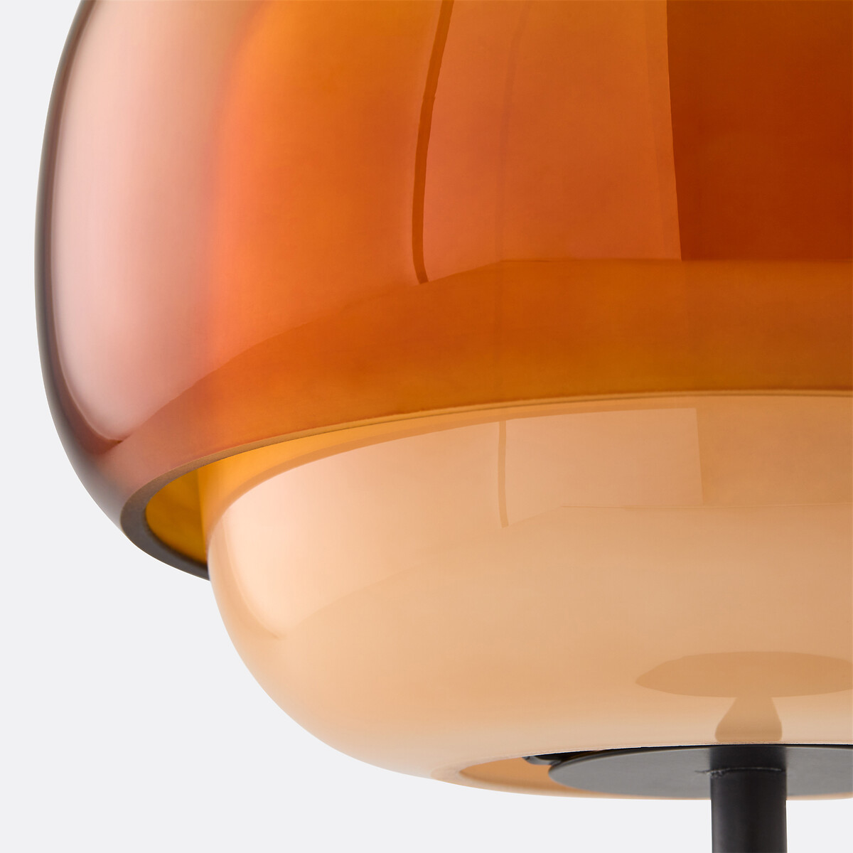 Lampe à poser en verre coloré, KINOKO orange foncé, LA REDOUTE INTERIEURS