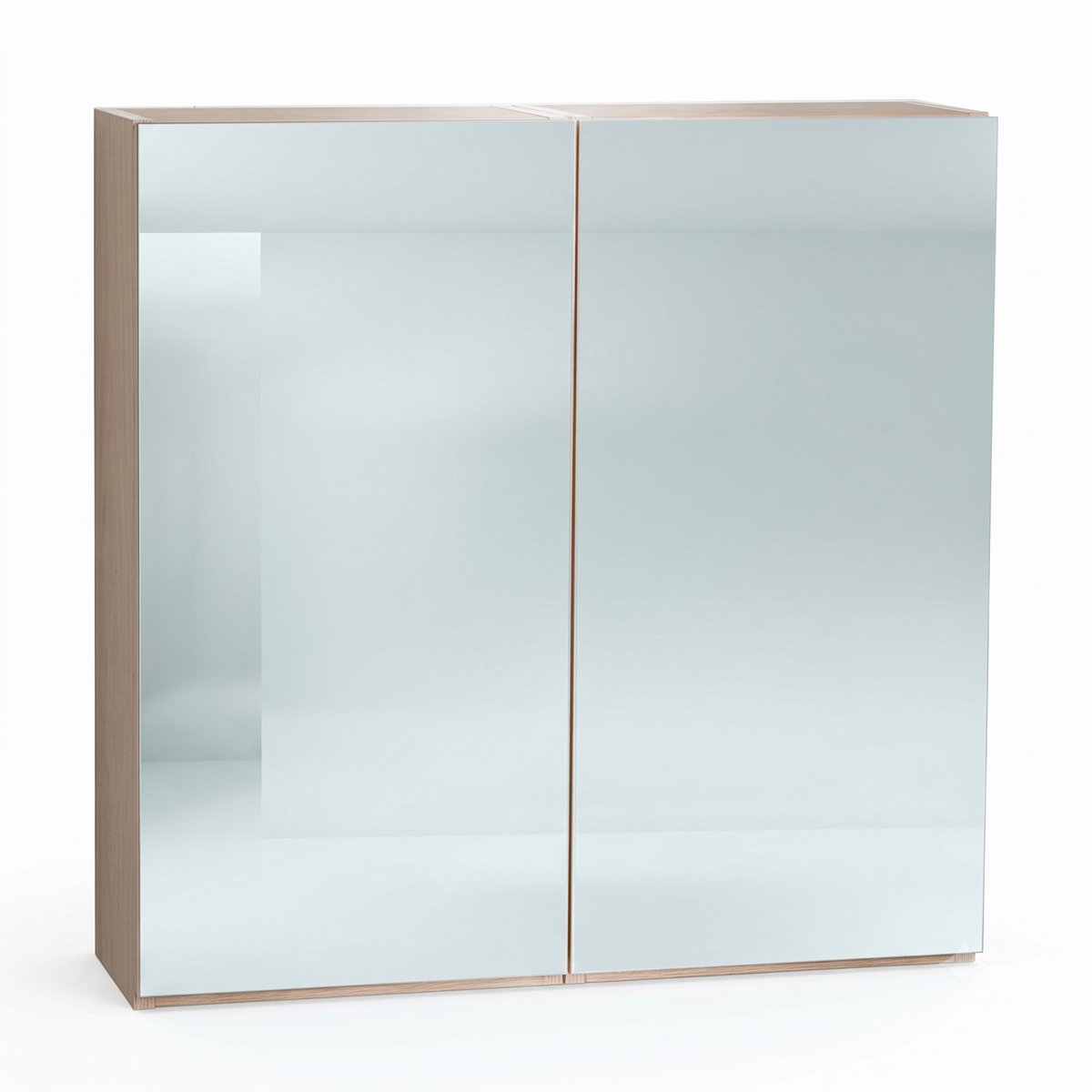 Armoire de toilette 60cm double porte avec miroirs WILL décor chêne, MOB IN