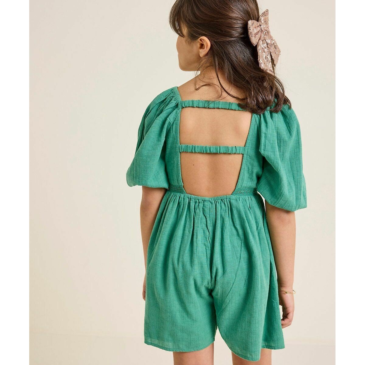 Short Sleeve Playsuit green, TAPE A L'OEIL
