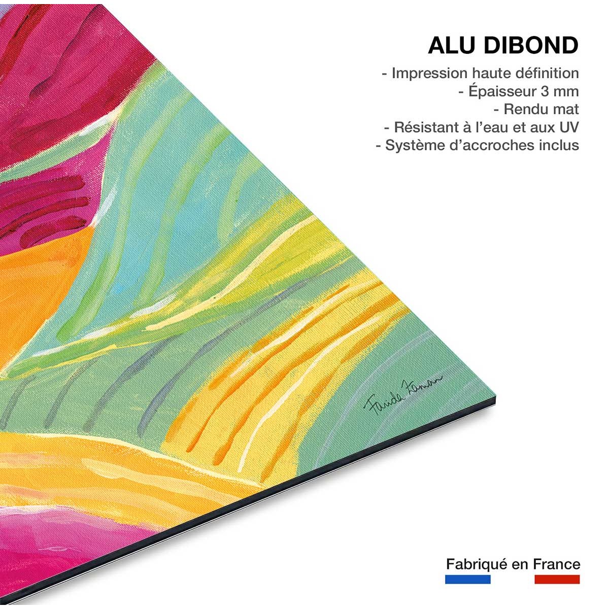 Tableau color colline tableau alu dibond, HEXOA