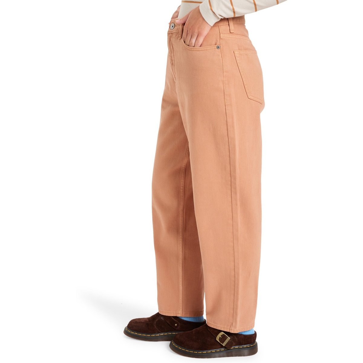 Pantalon BAGGY CARROT COLOR marron almond, QUIKSILVER