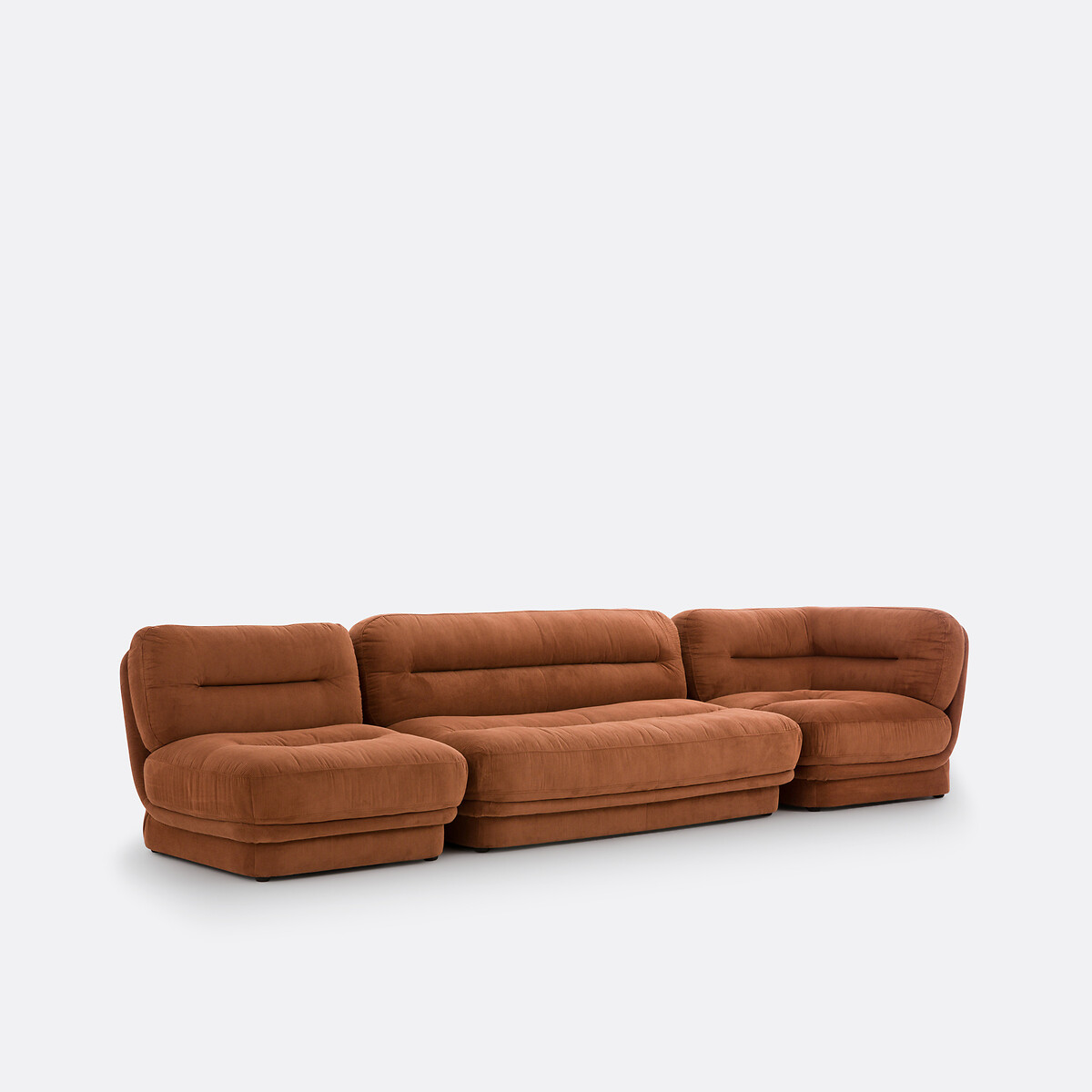 Angle modulable en velours côtelé, Jonas ecureuil, LA REDOUTE INTERIEURS