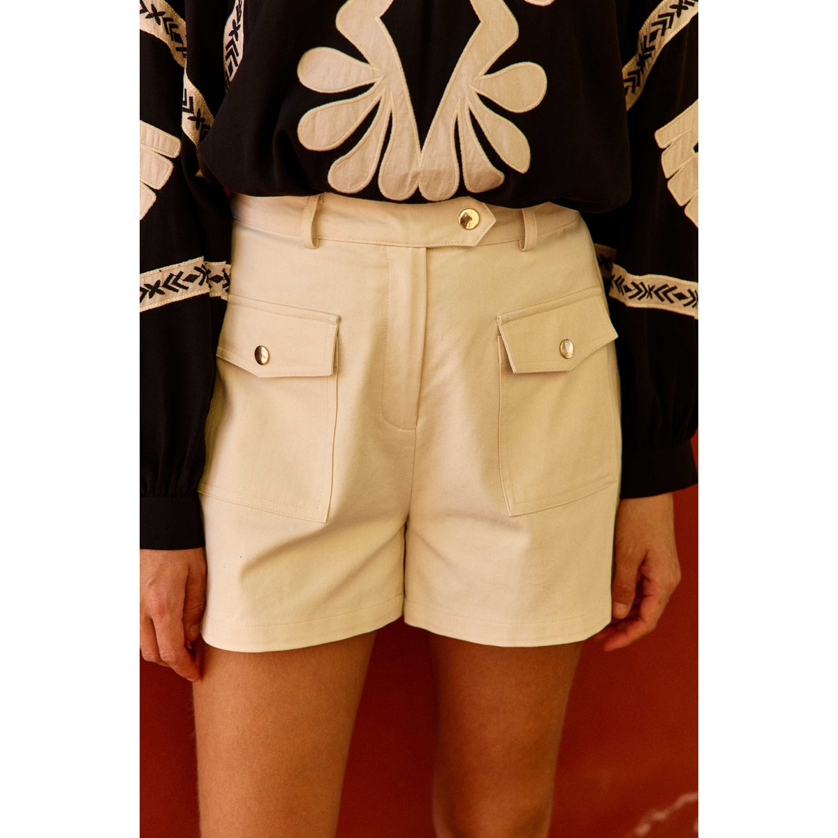 Short droite uni SHANA 63-creme, LA PETITE ETOILE