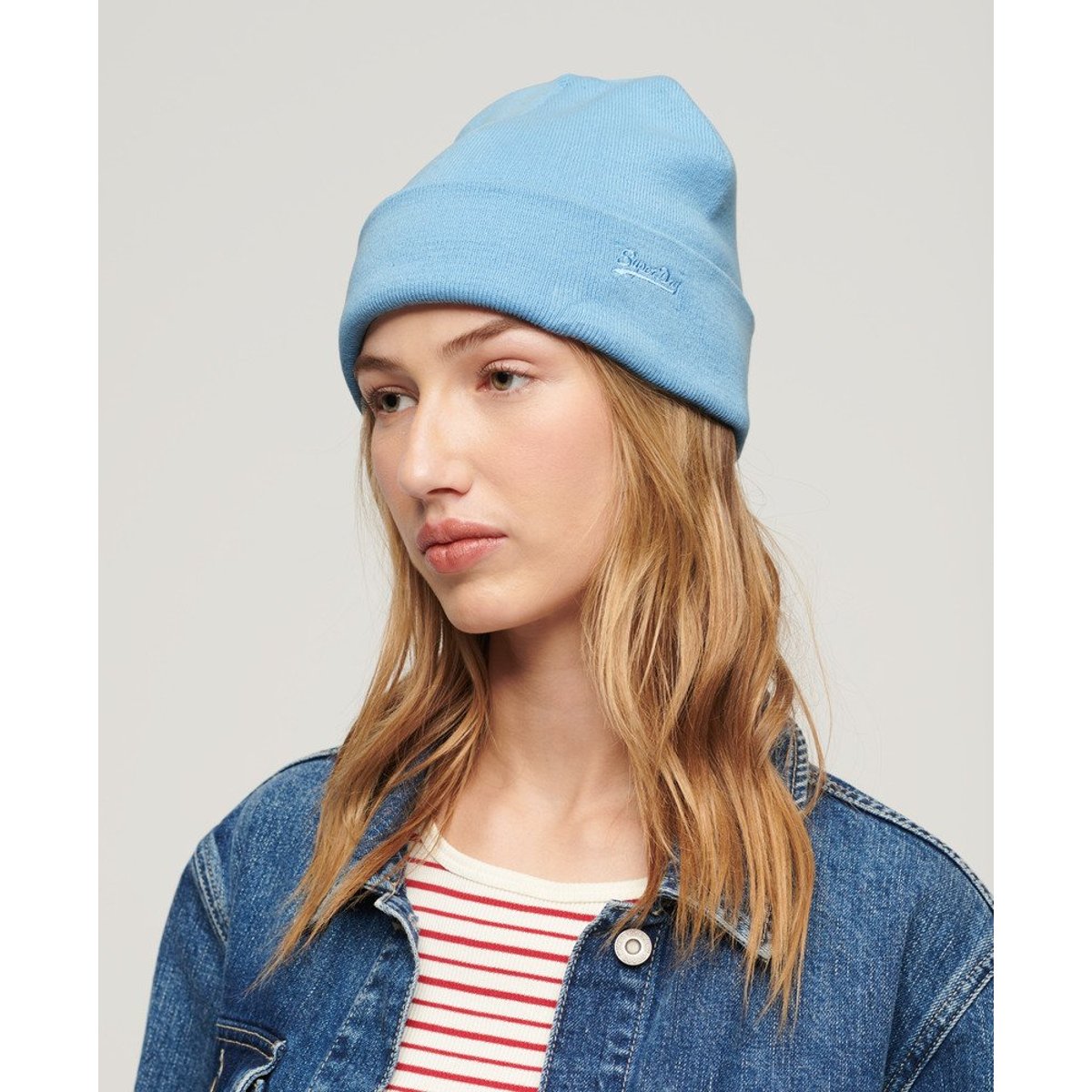 Bonnet Vintage Logo bleu glacier, SUPERDRY