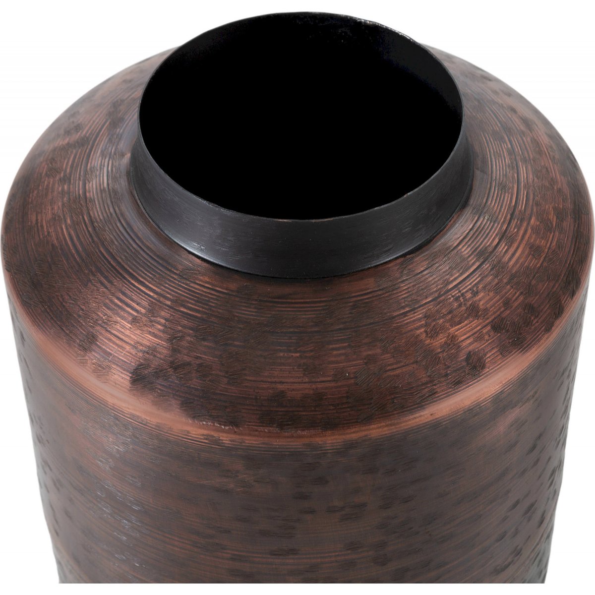 Vase en aluminium finition bronze vieilli style ancien bronze chocolat subtil et distingué, RECOLLECTION