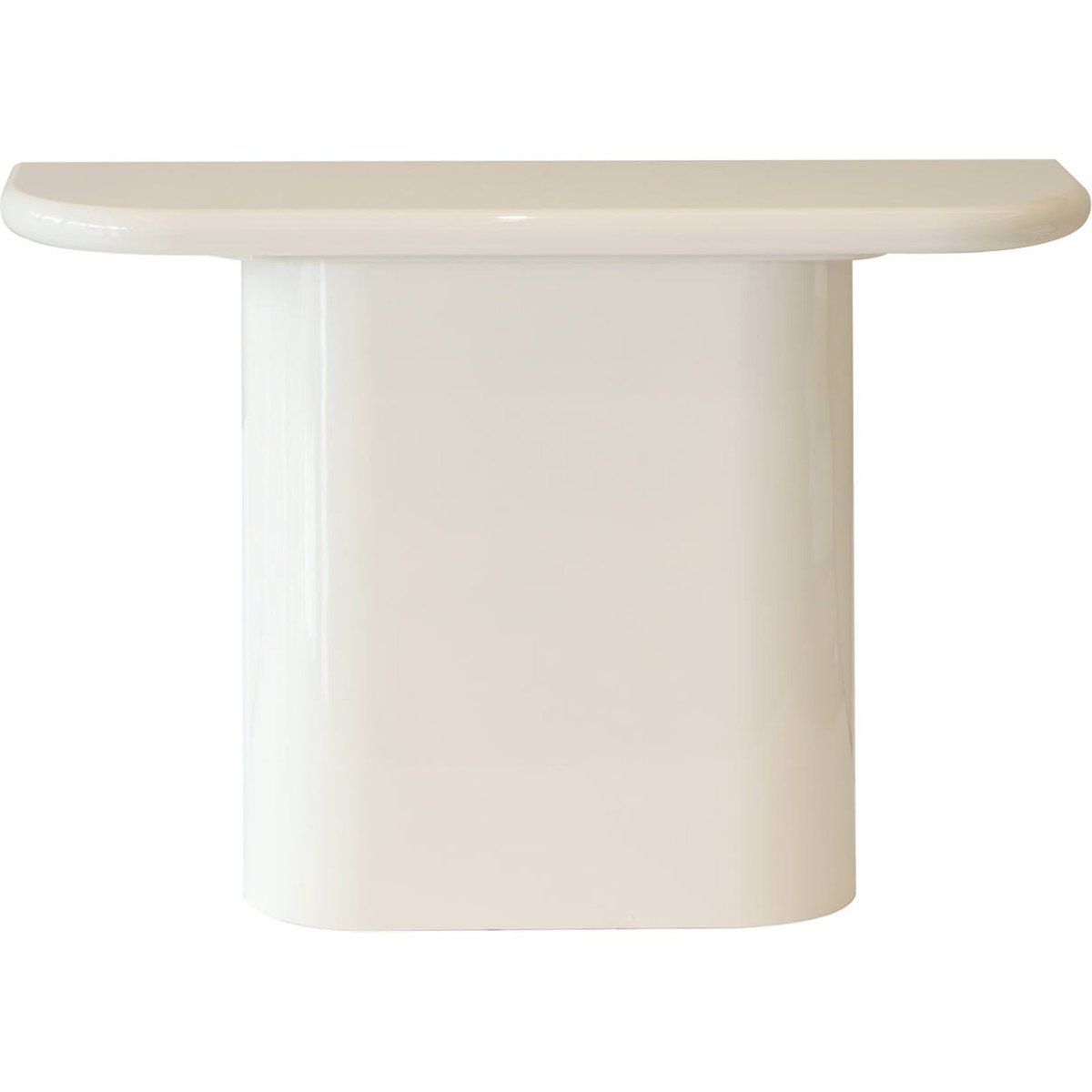 Console en bois aux lignes arrondies lait de coco, RECOLLECTION