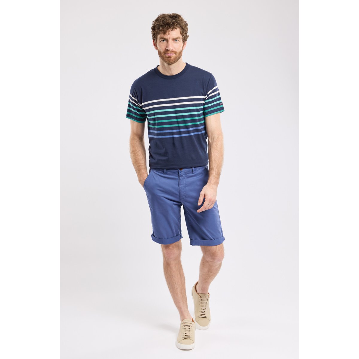Bermuda coupe droite en coton obscur, ARMOR-LUX