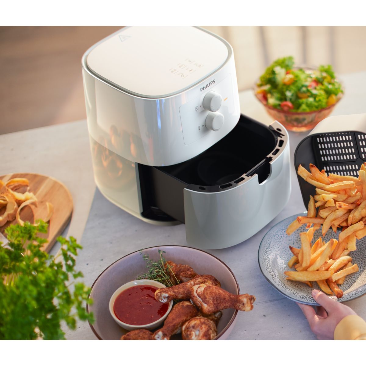 Friteuse Sans Huile Airfryer Essential Hd9200/10 blanc, PHILIPS