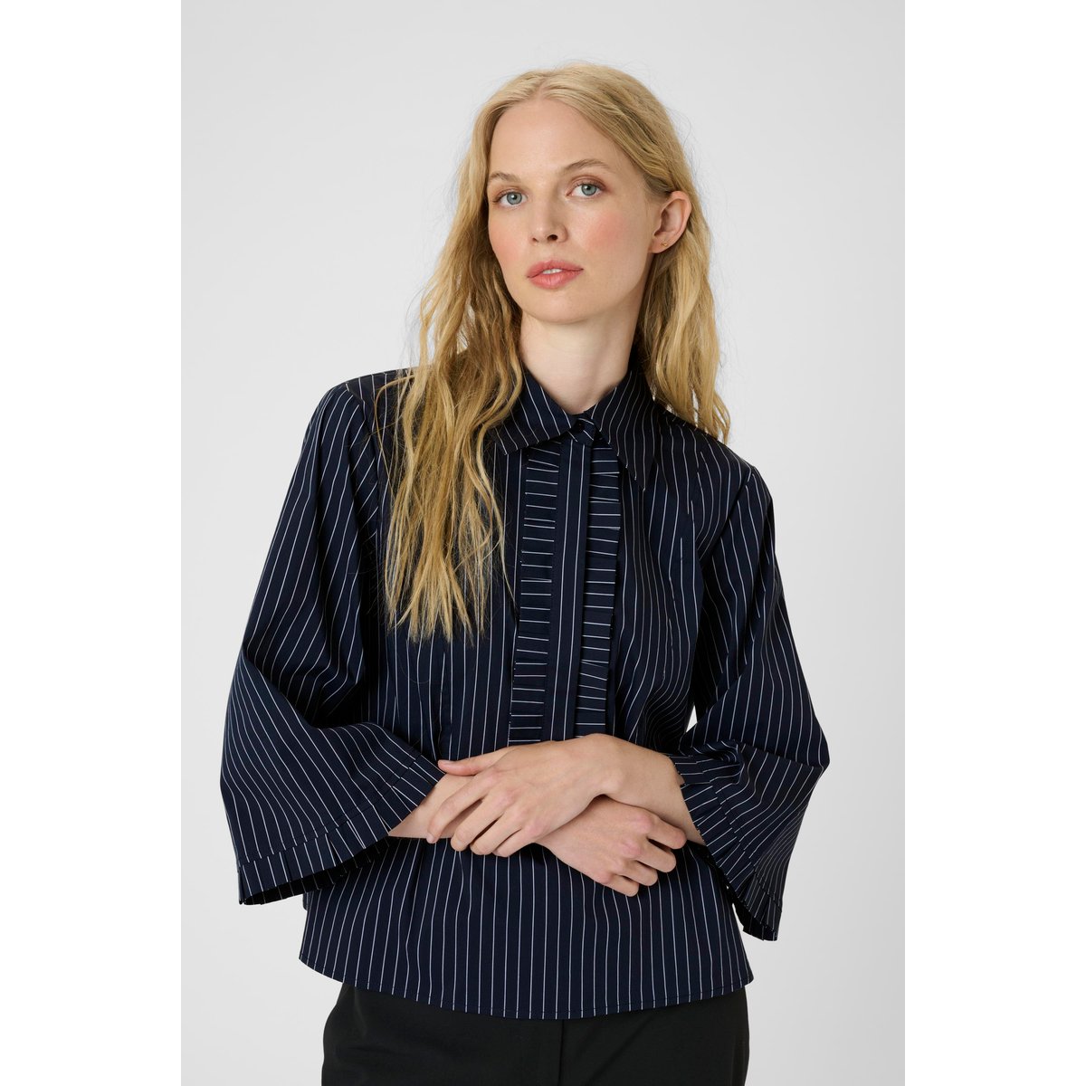 Chemise à manches courtes bleu inkwell stripe, KAREN BY SIMONSEN