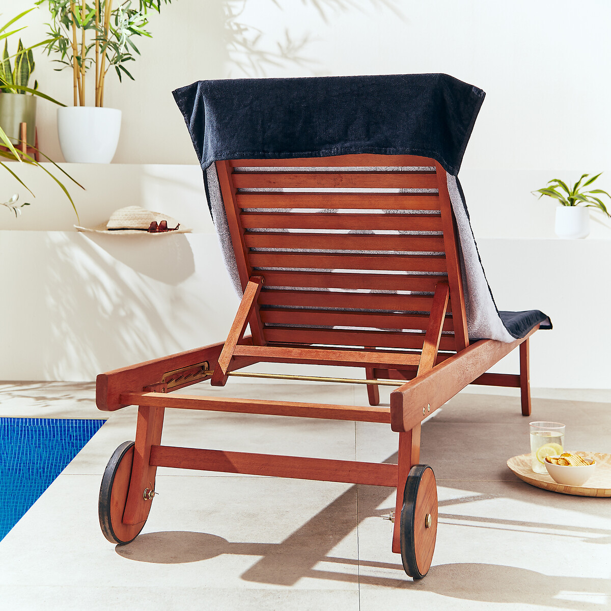 Reserved Sun Lounger Towel black, CATHERINE LANSFIELD