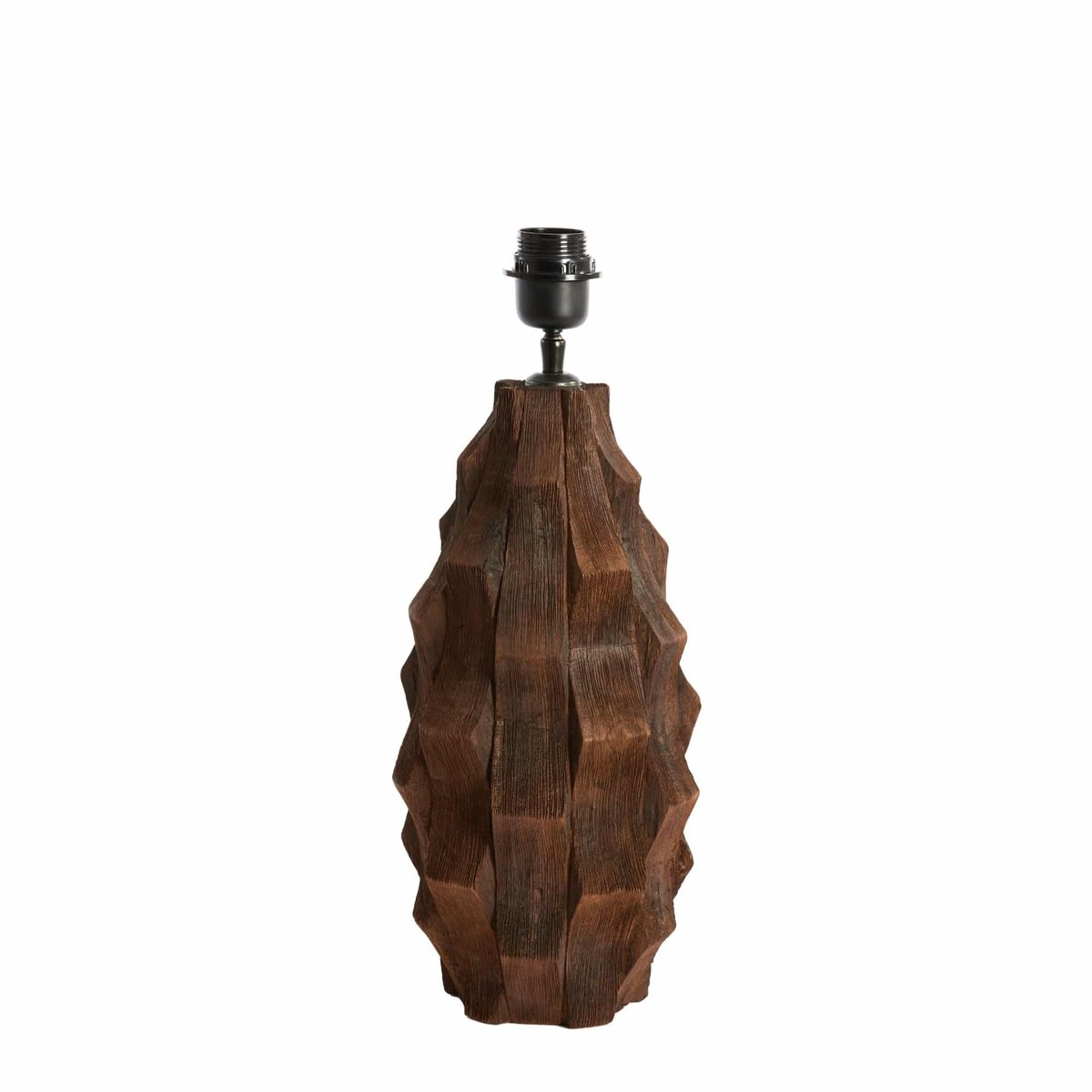 Base De La Lampe Bois TAKABE marron chocolat, LIGHT & LIVING 