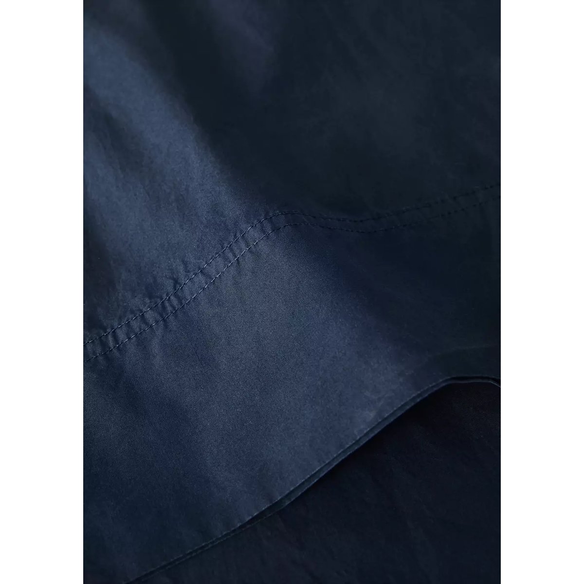 Taie d'oreiller coton garment-dyed dentelle large 45x110 cm bleu marine, MANGO HOME