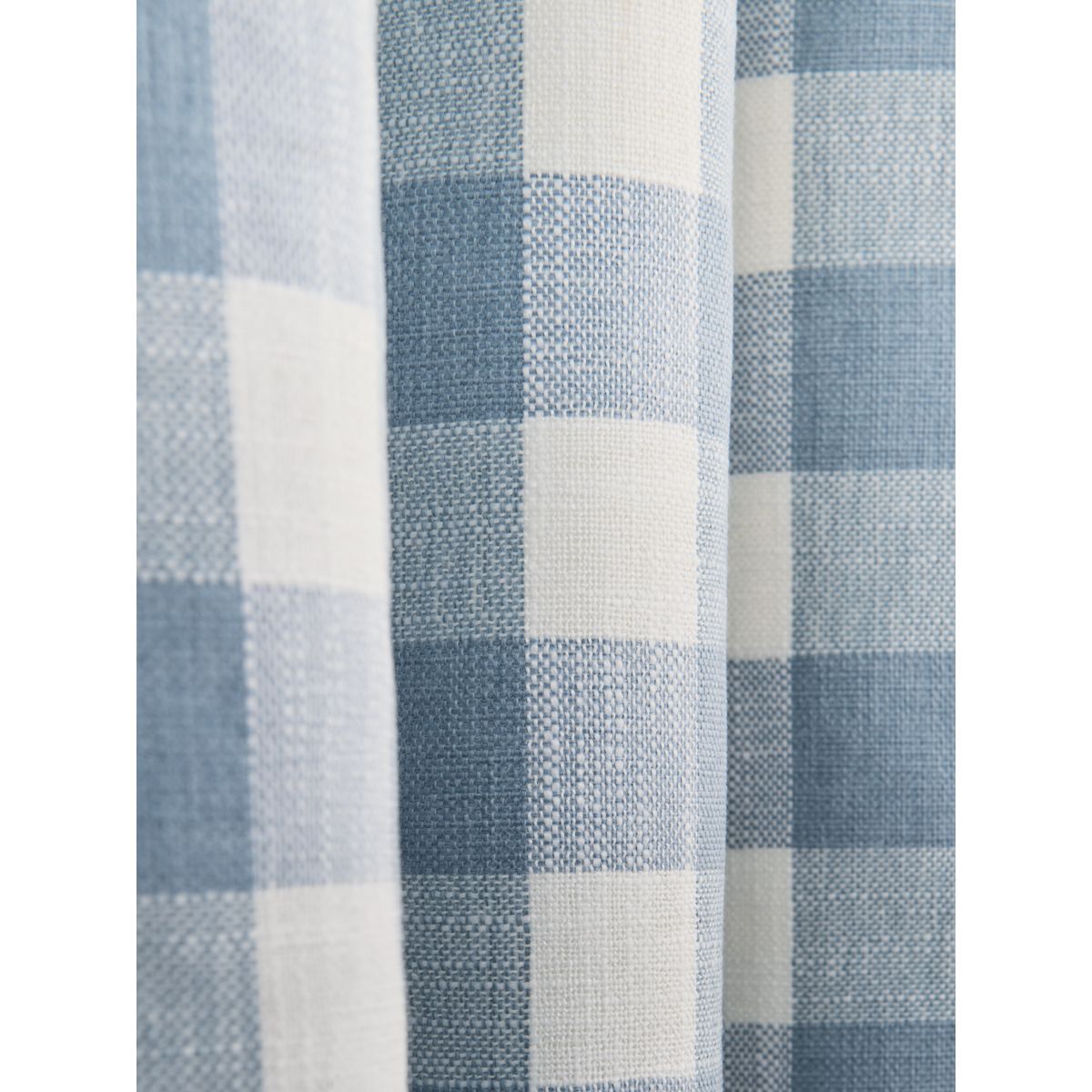 Rideaux doublés à plis et carreaux vichy bleu, NEXT