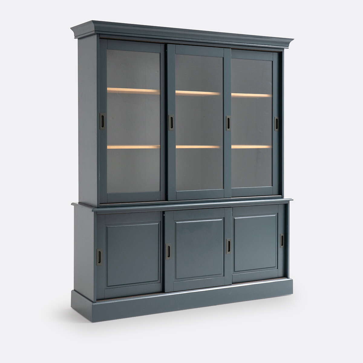 Armario para vajilla con 6 puertas, de pino macizo y MDF, POIRET antracita, LA REDOUTE INTERIEURS