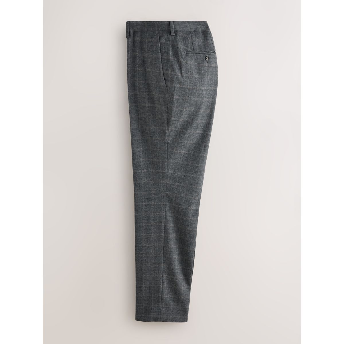 Pantalon de costume en flanelle à carreaux gris, NEXT