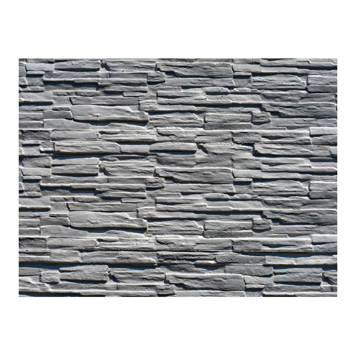 Papier peint intissé panoramique Mur de pierre grise gris / argent, EDEN
