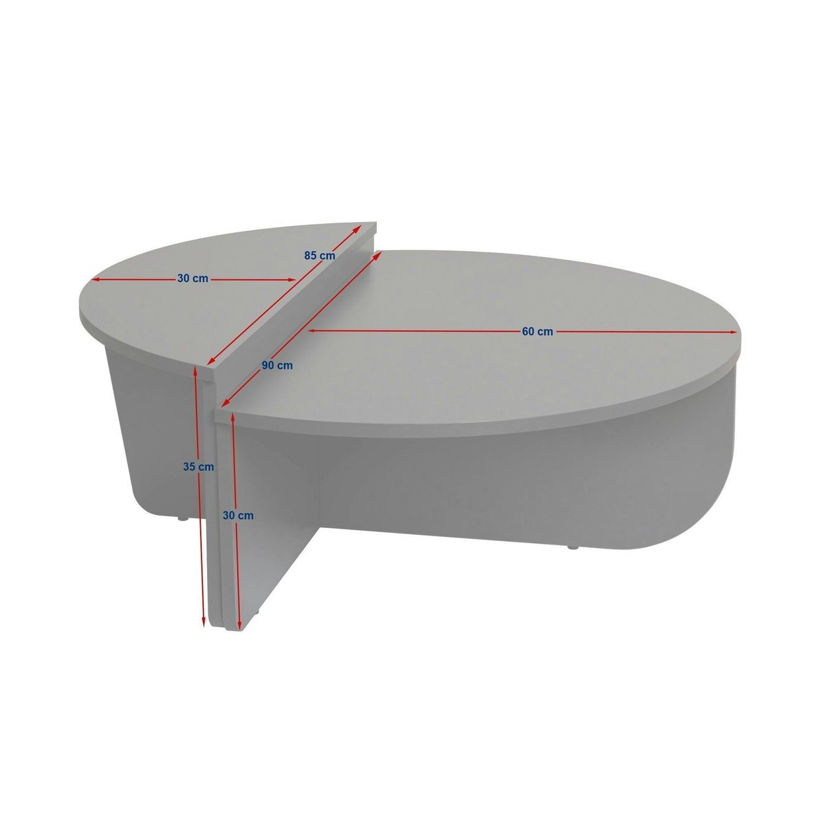 Table basse ronde modulable 2 hauteurs MARFA travertin, PIER IMPORT