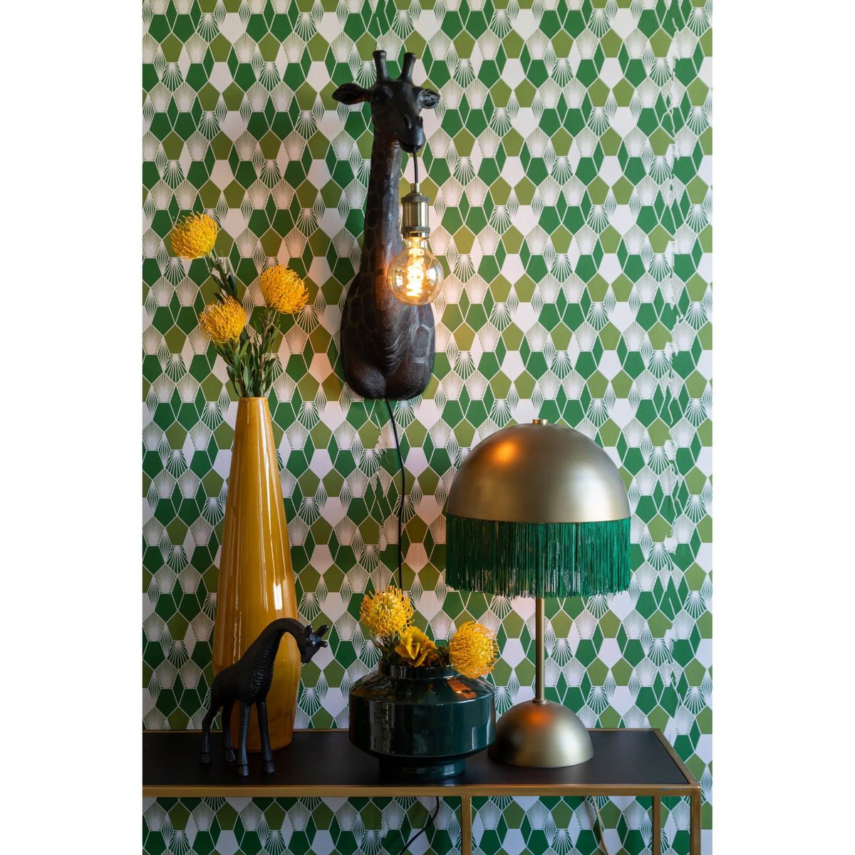 Lampe Murale Plastique GIRAFFE noir, LIGHT & LIVING
