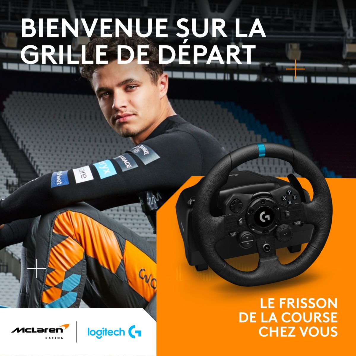 Volant + Pédalier G923 Racing Wheel and Pedals couleur unique, LOGITECH