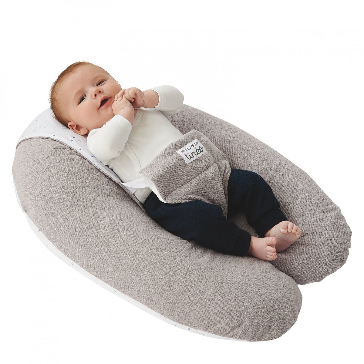 Coussin Multirelax éponge microfibre gris, TINEO