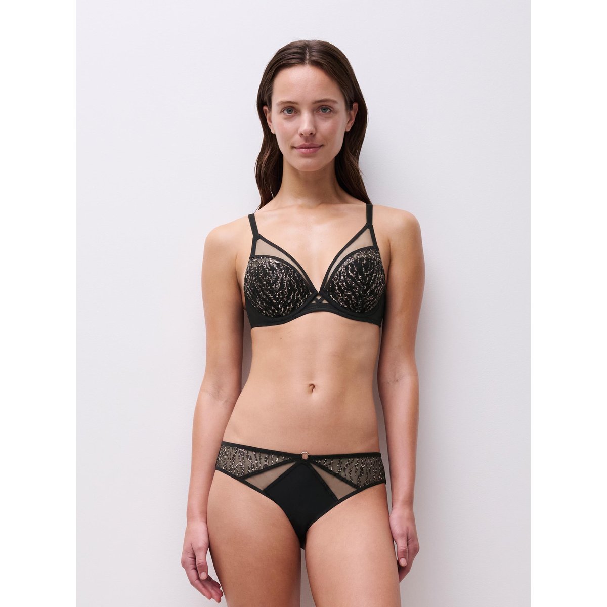 Soutien-gorge coques plongeant ELECTRA fierce leo, CHANTELLE PULP