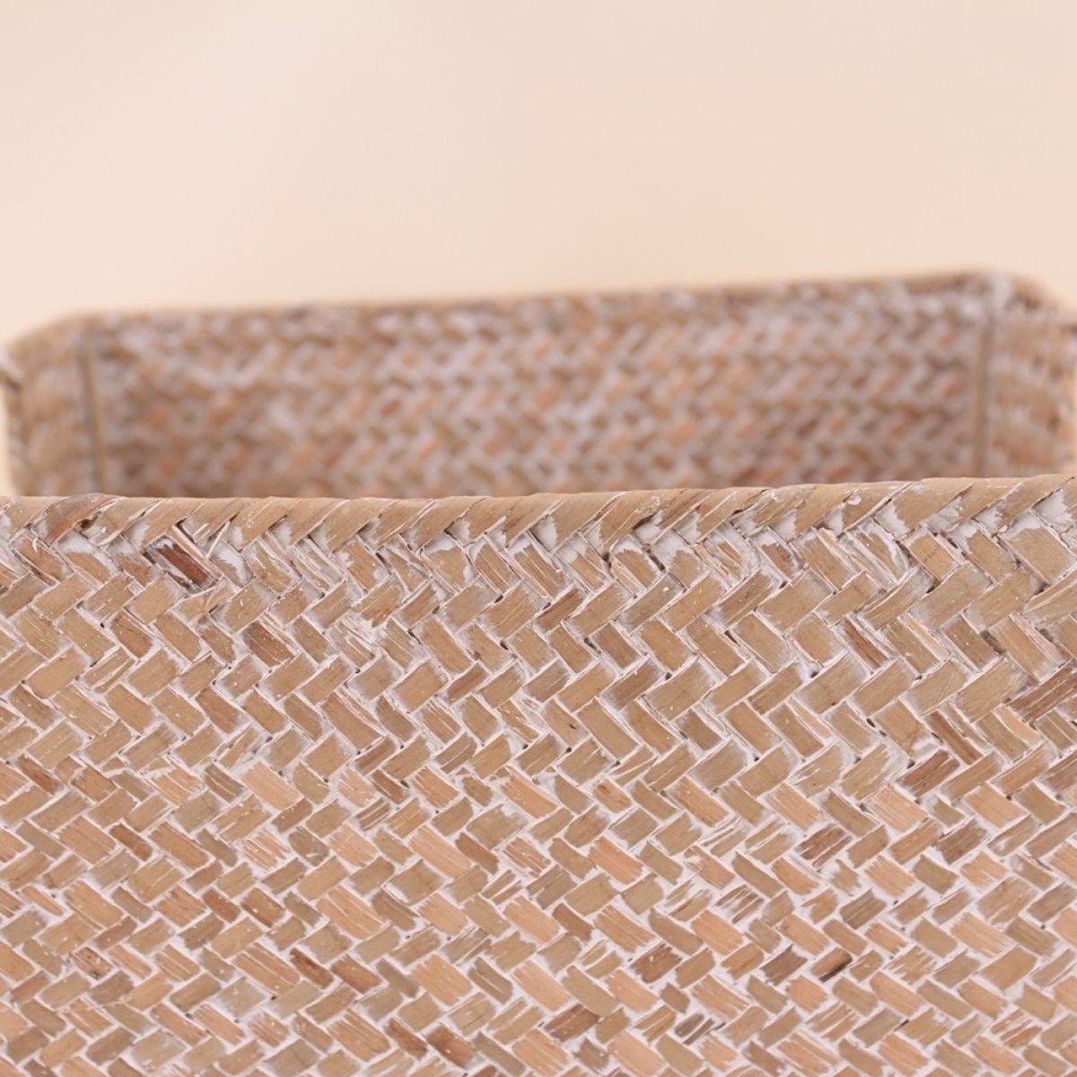 Lot de 3 paniers en fibre naturelle naturel, AZAO