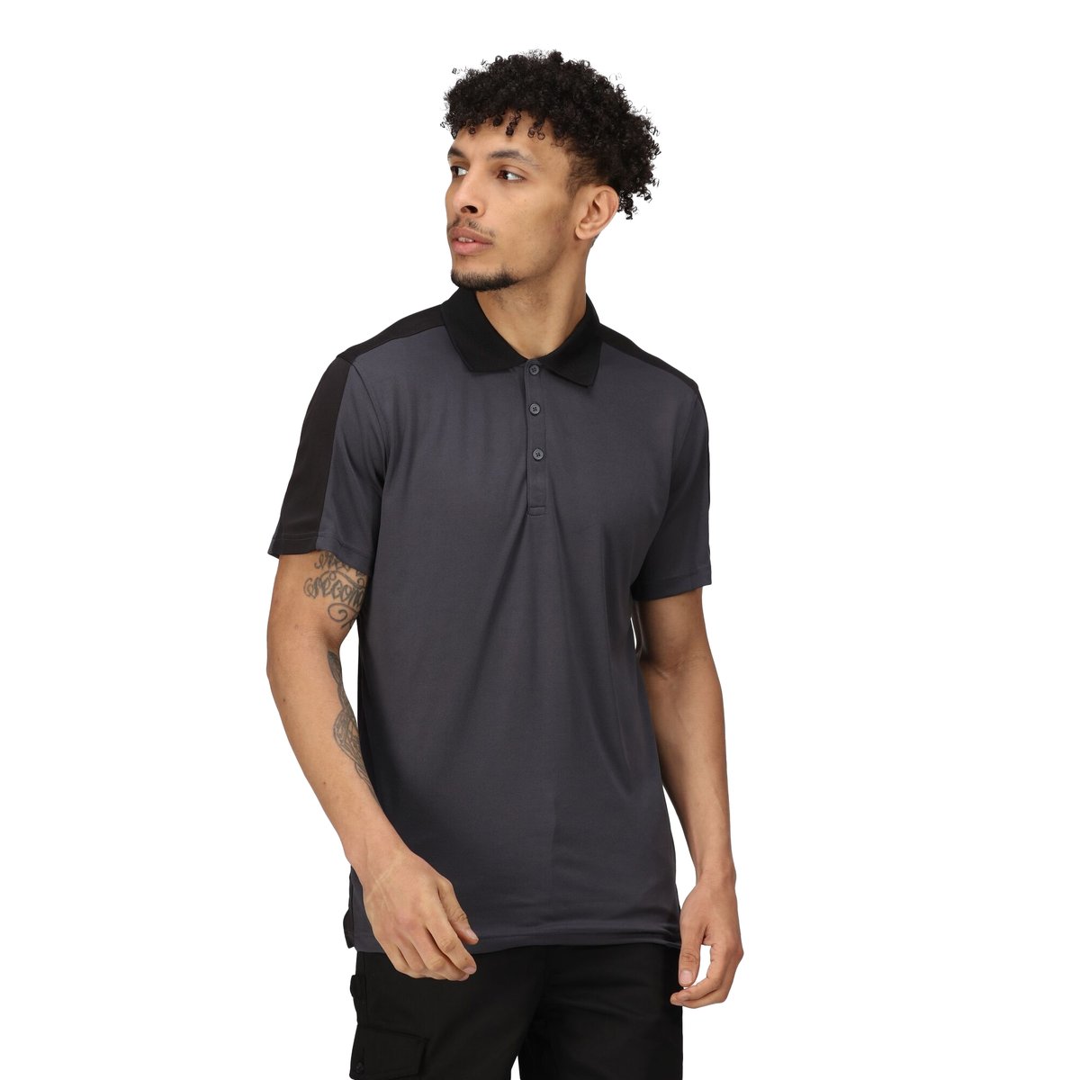 Polo de sport CONTRAST gris / noir, REGATTA