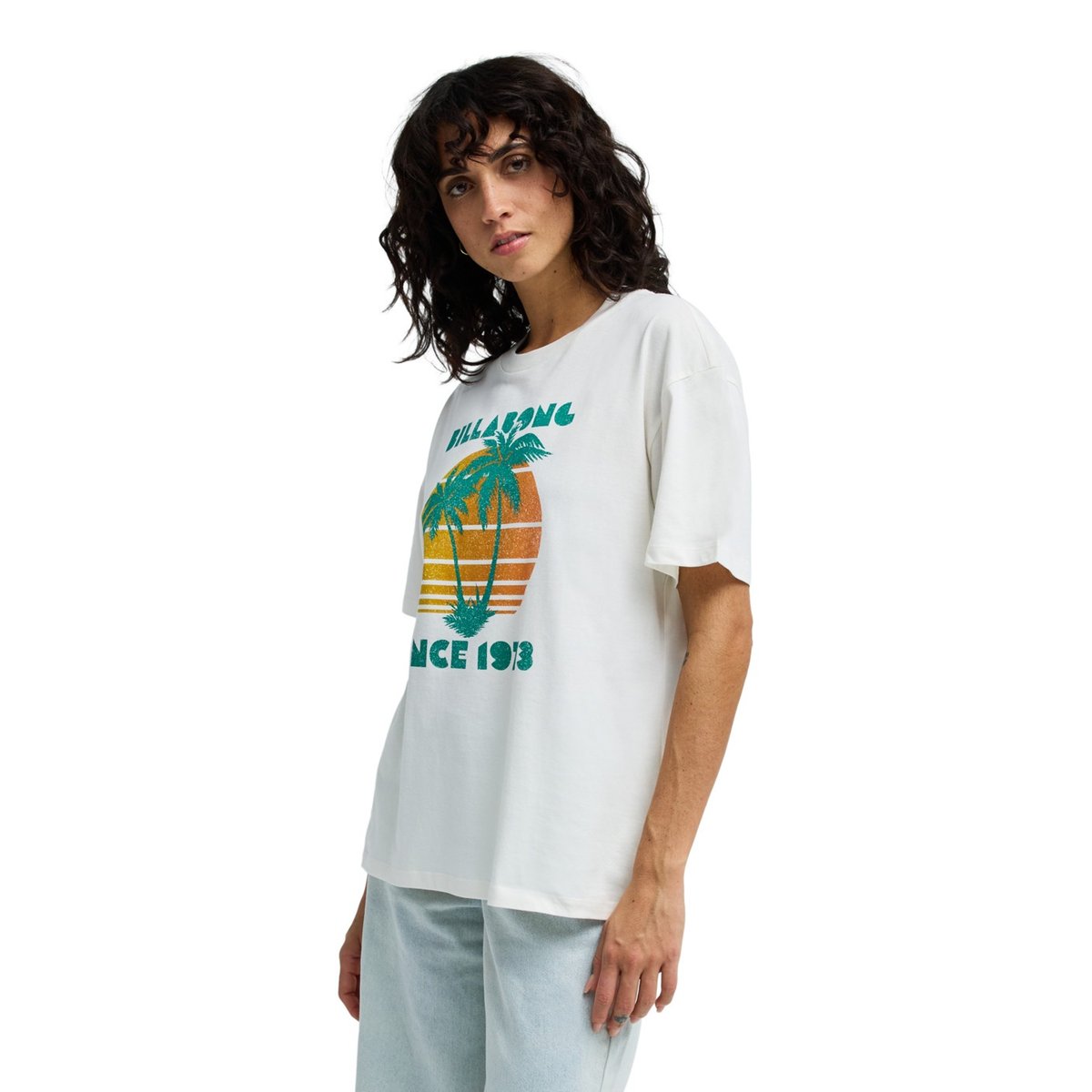 T shirt manches courtes MY BEACH CLUB blanc salt crystal, BILLABONG