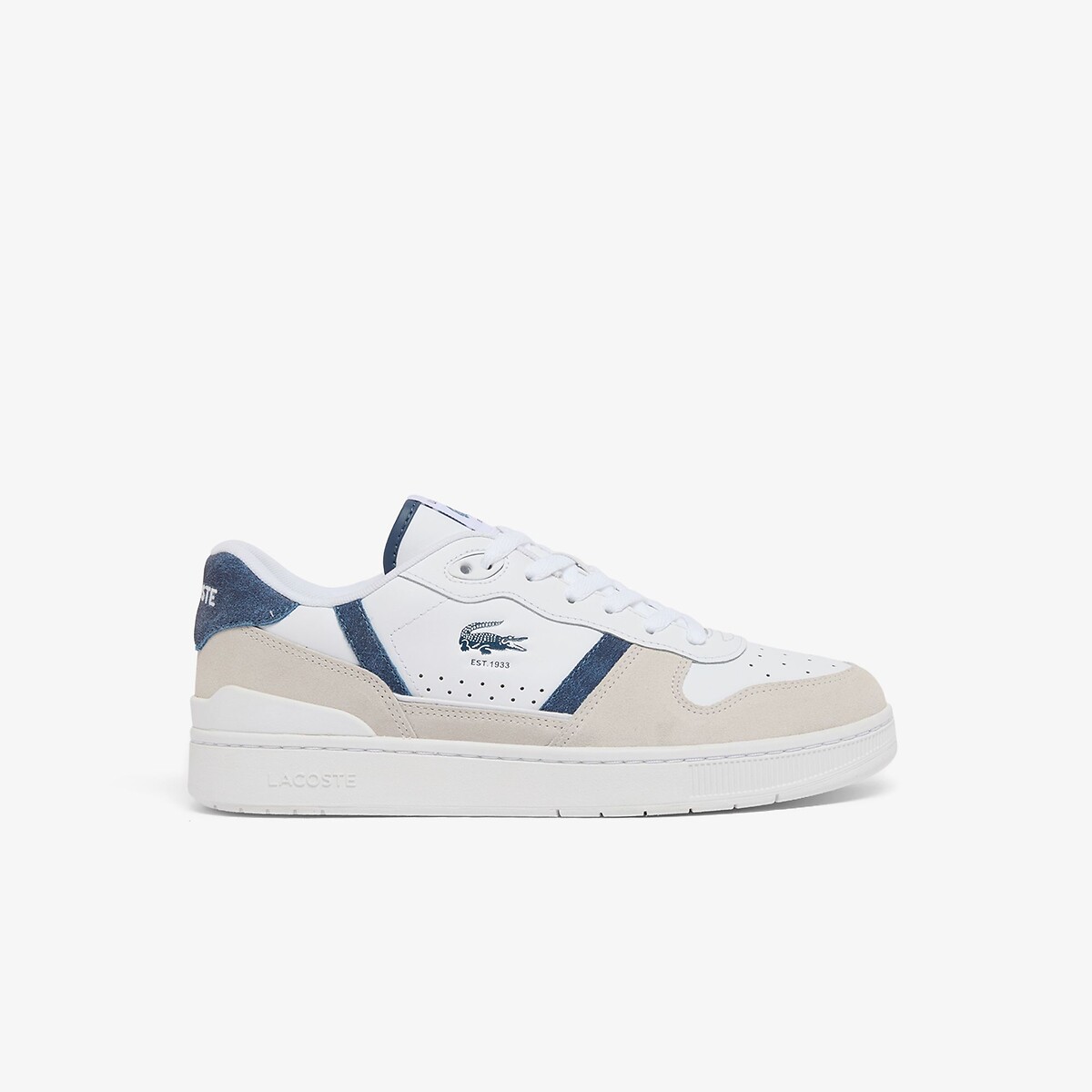 Baskets basses T Clip Set blanc/bleu, LACOSTE