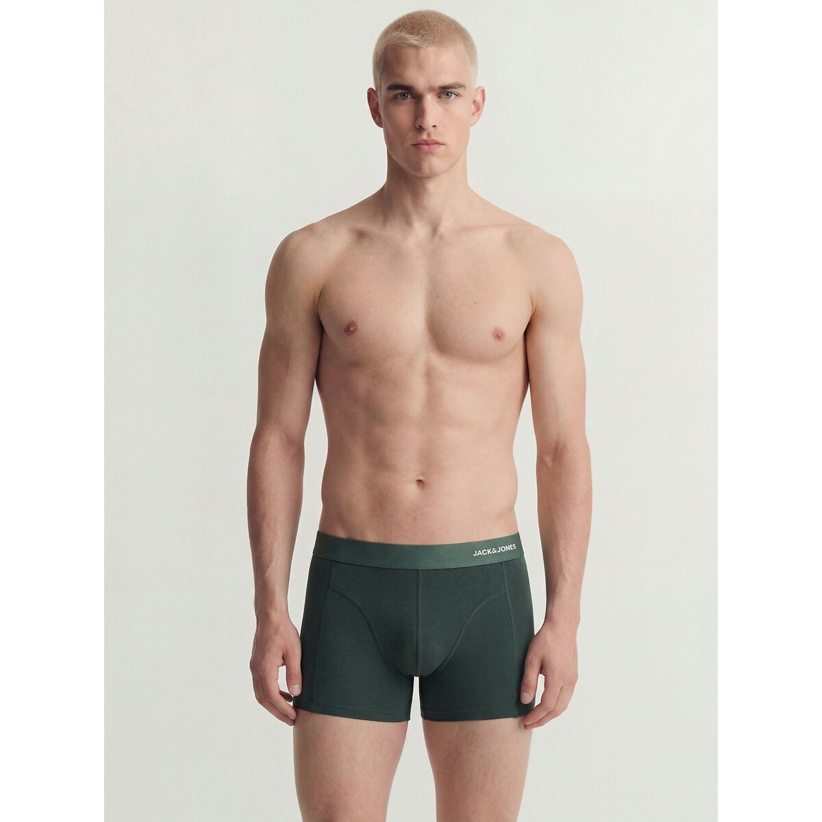 Confezione da 3 boxer tinta unita nero+blu+verde, JACK & JONES