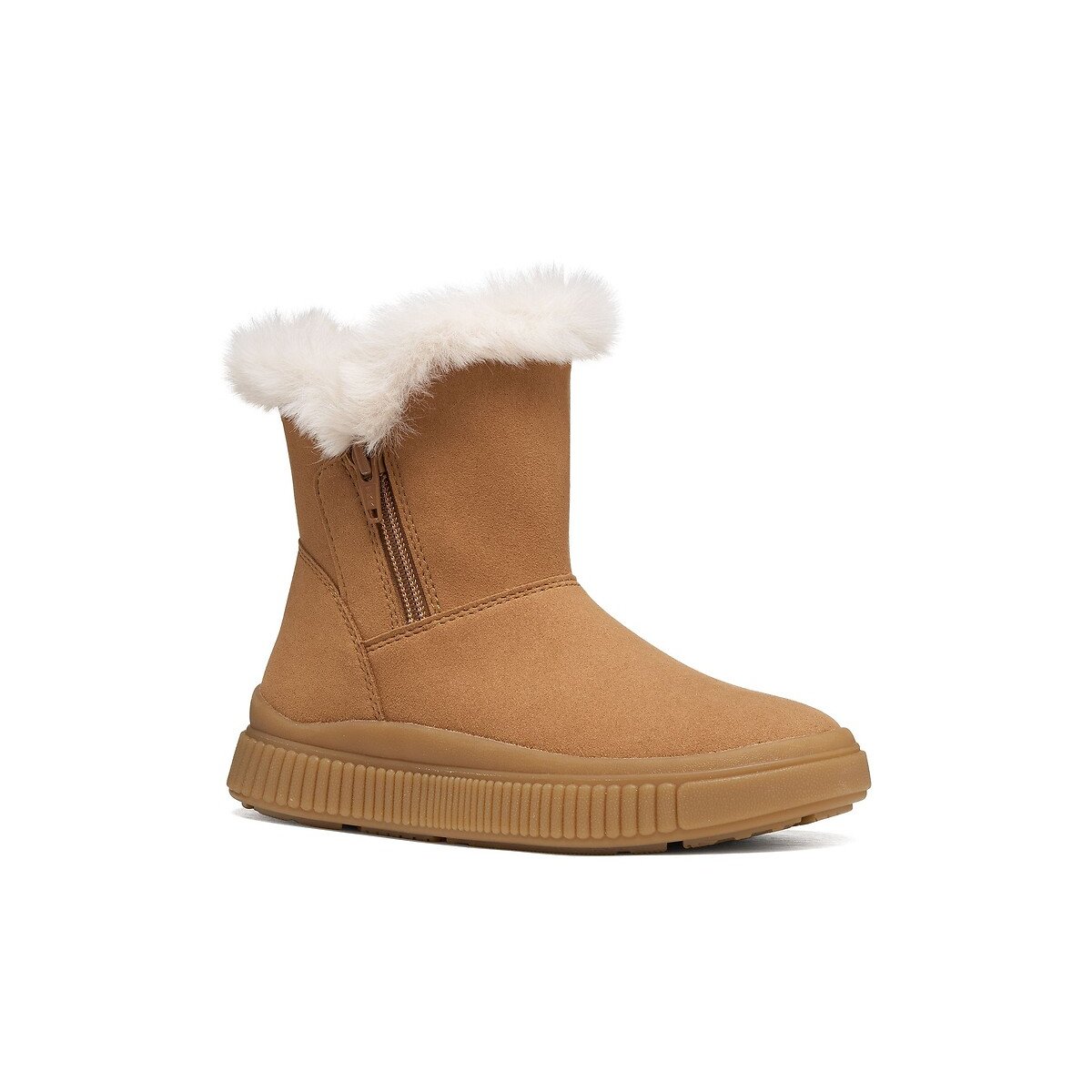 Bottes fourrées, LAQUINNY cognac, GEOX