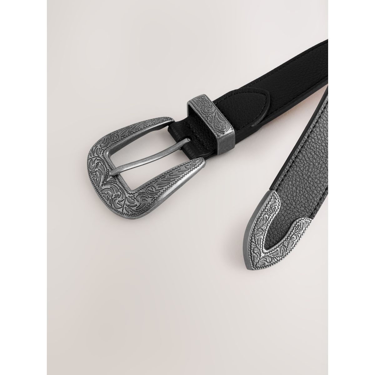 Ceinture en simili cuir noir, NEXT