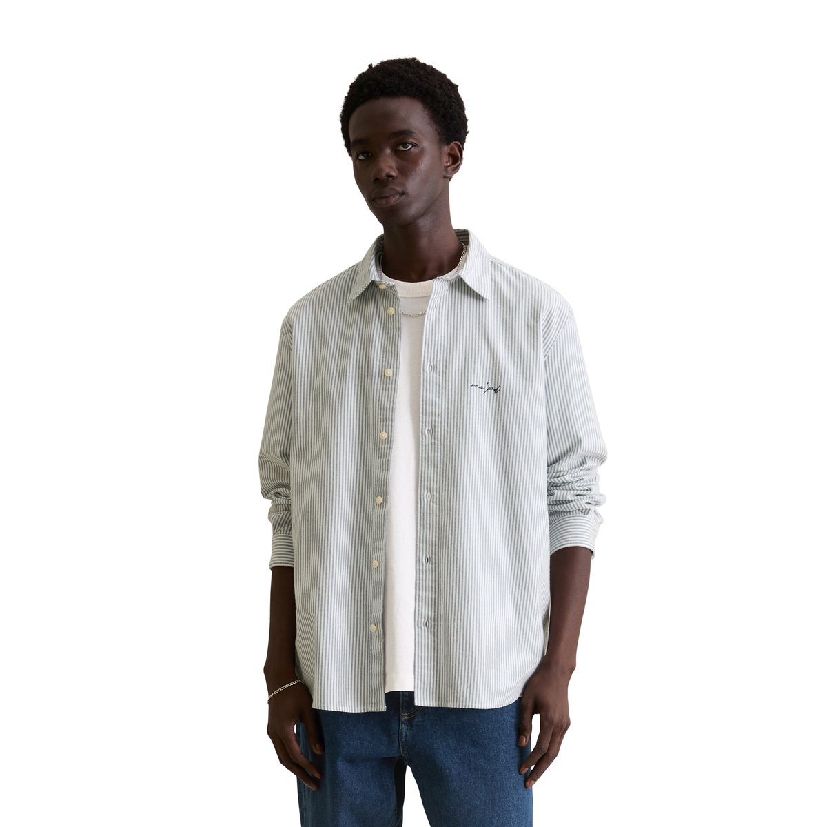 Chemise Oxford régulière en coton bio blanc naturel, MARC O’POLO DENIM