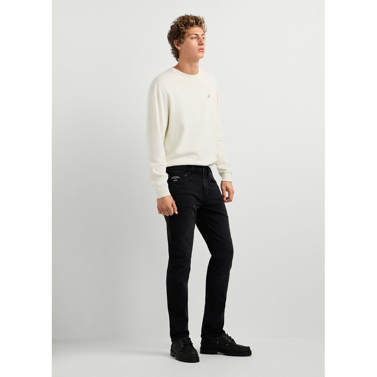Slim-Fit-Jeans HATCH black stone washed, PEPE JEANS