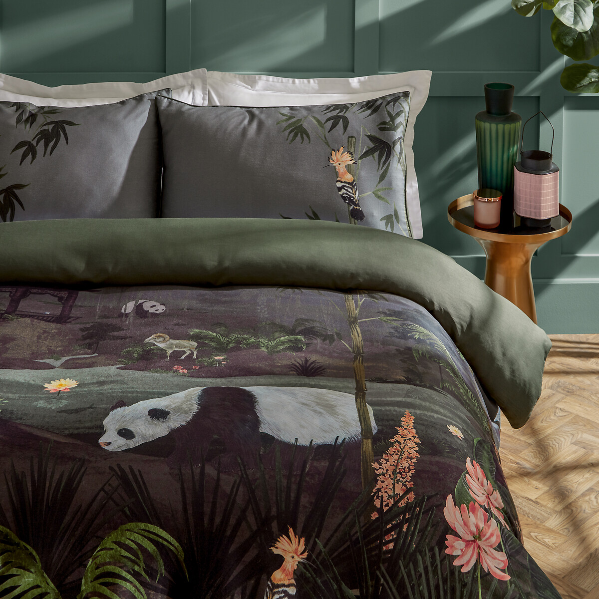 Chuan 100% Cotton Sateen Duvet Cover and Pillowcase Set multi-coloured, PAOLETTI