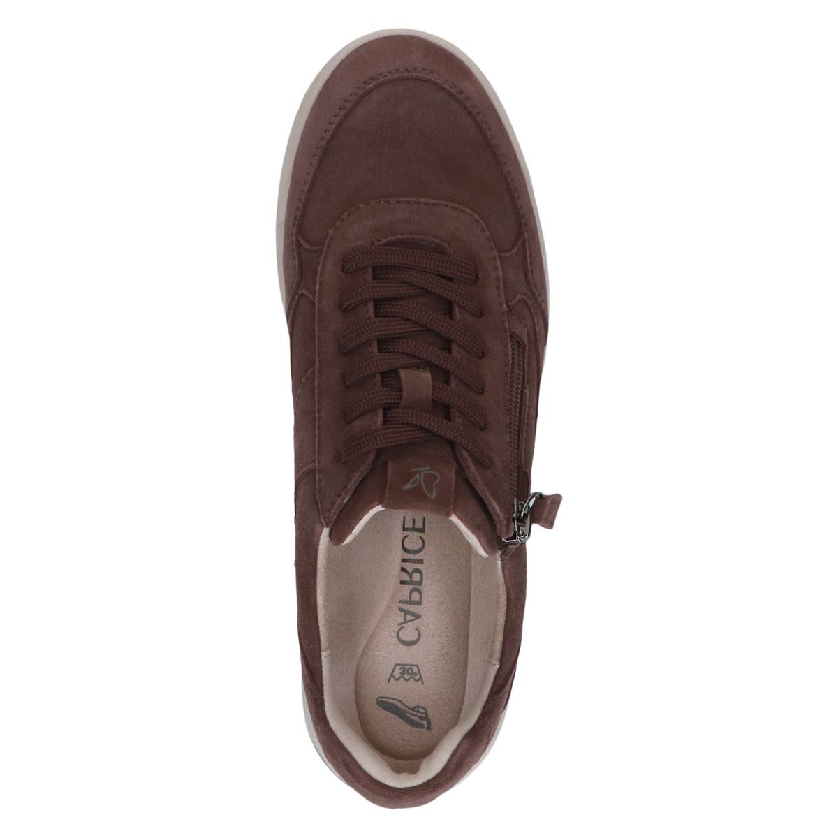 Basket en cuir marron acajou, CAPRICE