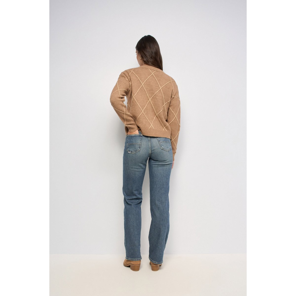 CARDIGAN AVEC Fil textile marron, SALSA JEANS