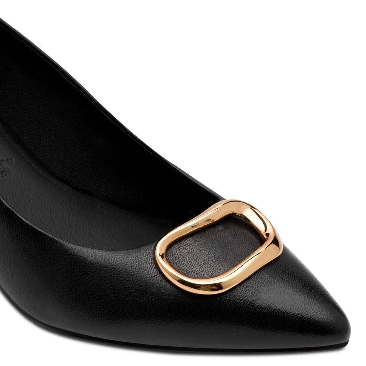 Escarpin en cuir noir, TAMARIS