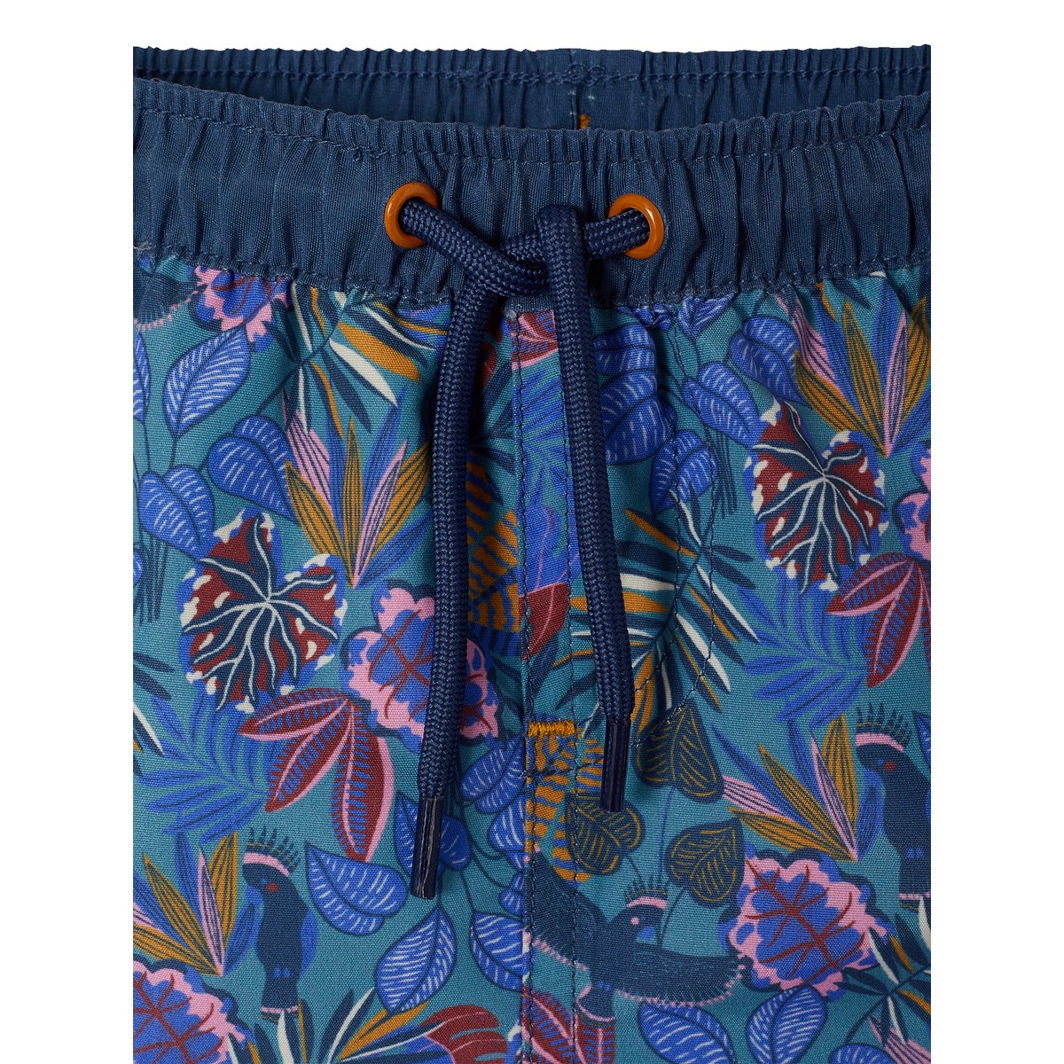 Short de bain bébé capsule Liberty bleu, VERTBAUDET