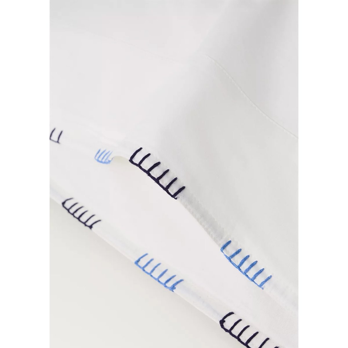 Taie d’oreiller enfant 100 % coton 50x75 cm bleu marine, MANGO HOME
