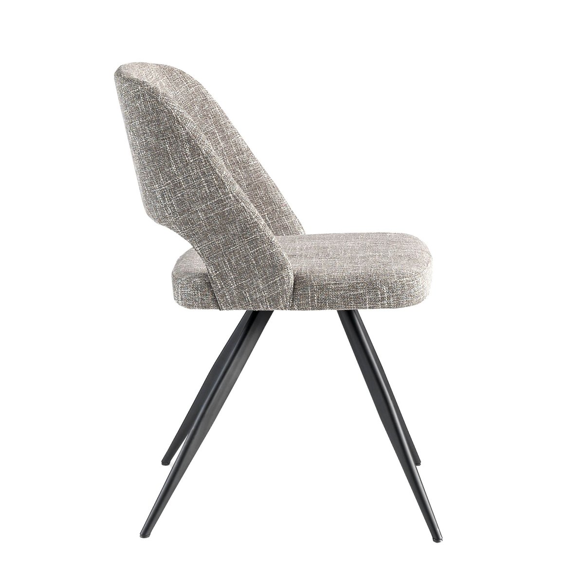Chaise pivotante en tissu gris | noir, ANGEL CERDA
