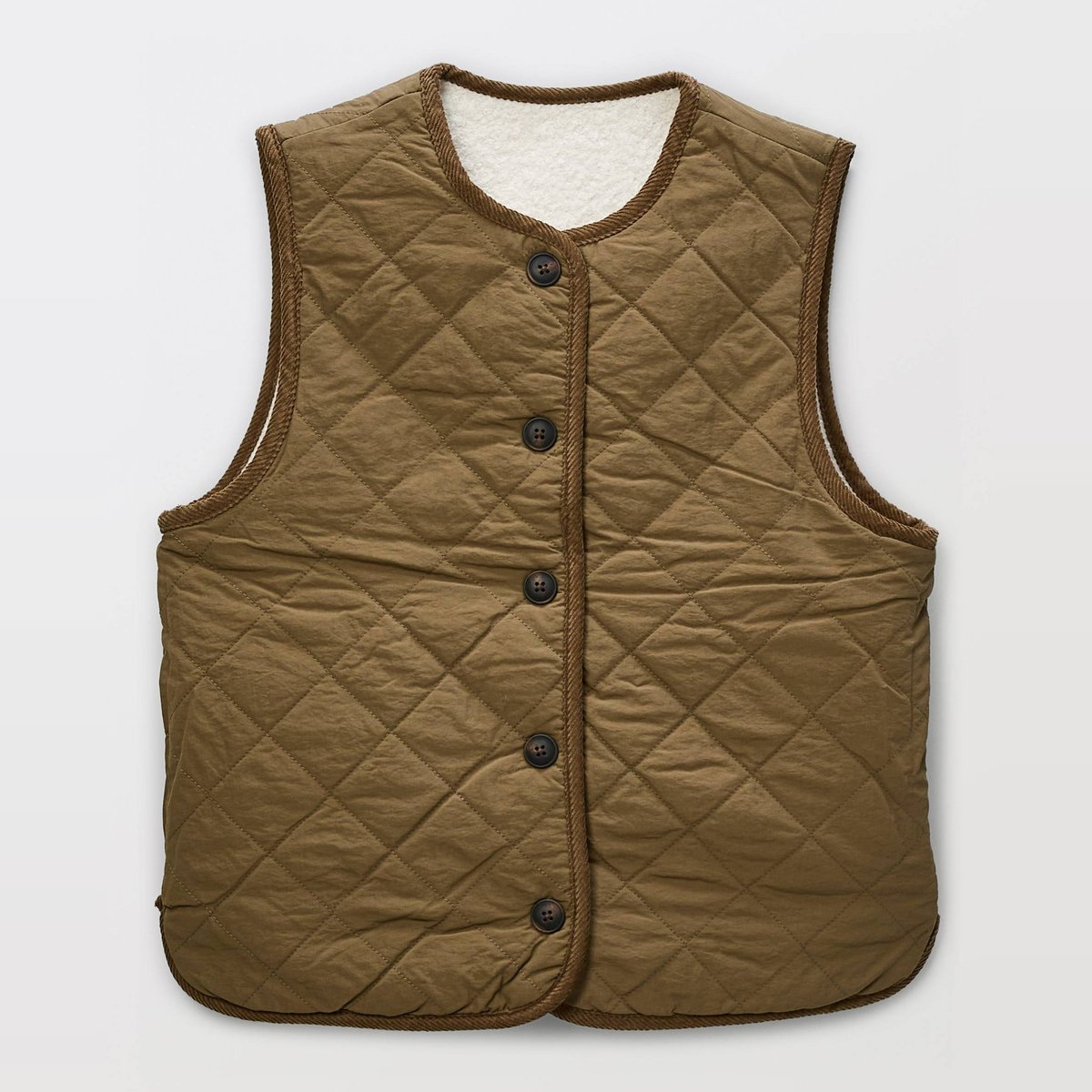 Veste matelassée sans manches réversible contenant de la laine enduit, MONOPRIX