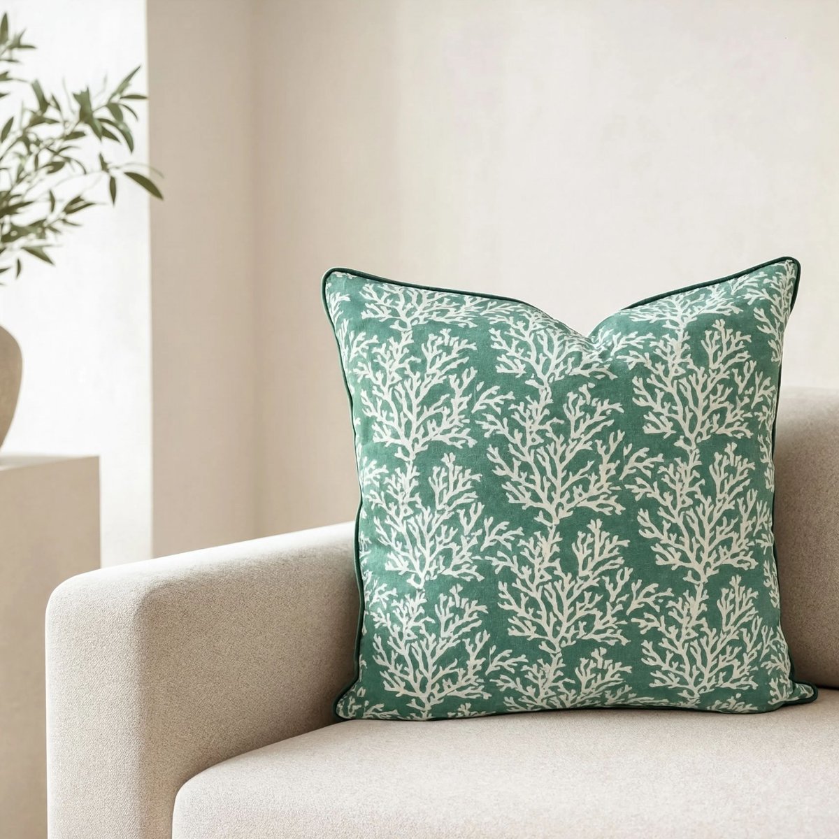 Housse de coussin Corali rouge, ARCHIV
