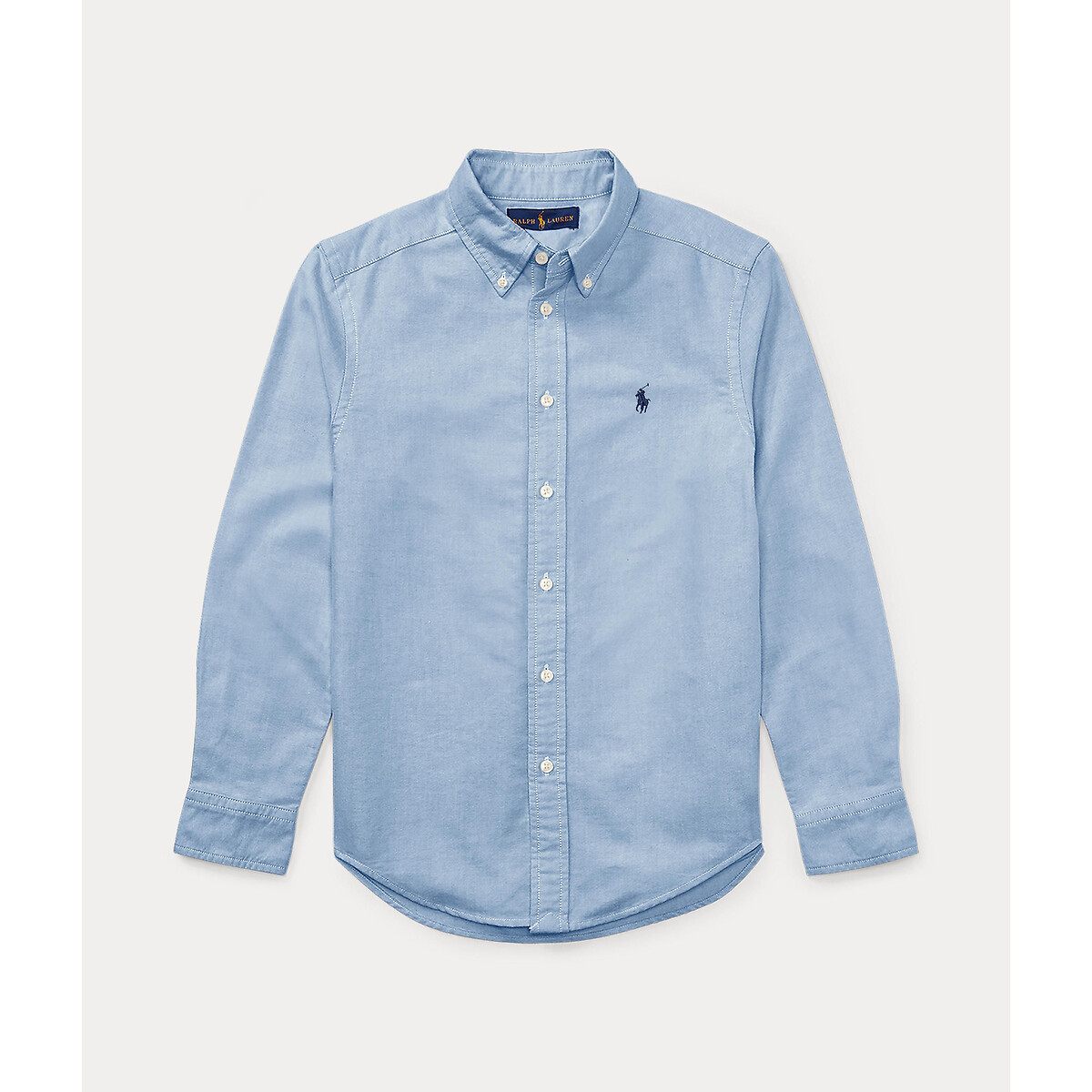 Kids Embroidered Logo Oxford Shirt in Cotton blue, POLO RALPH LAUREN