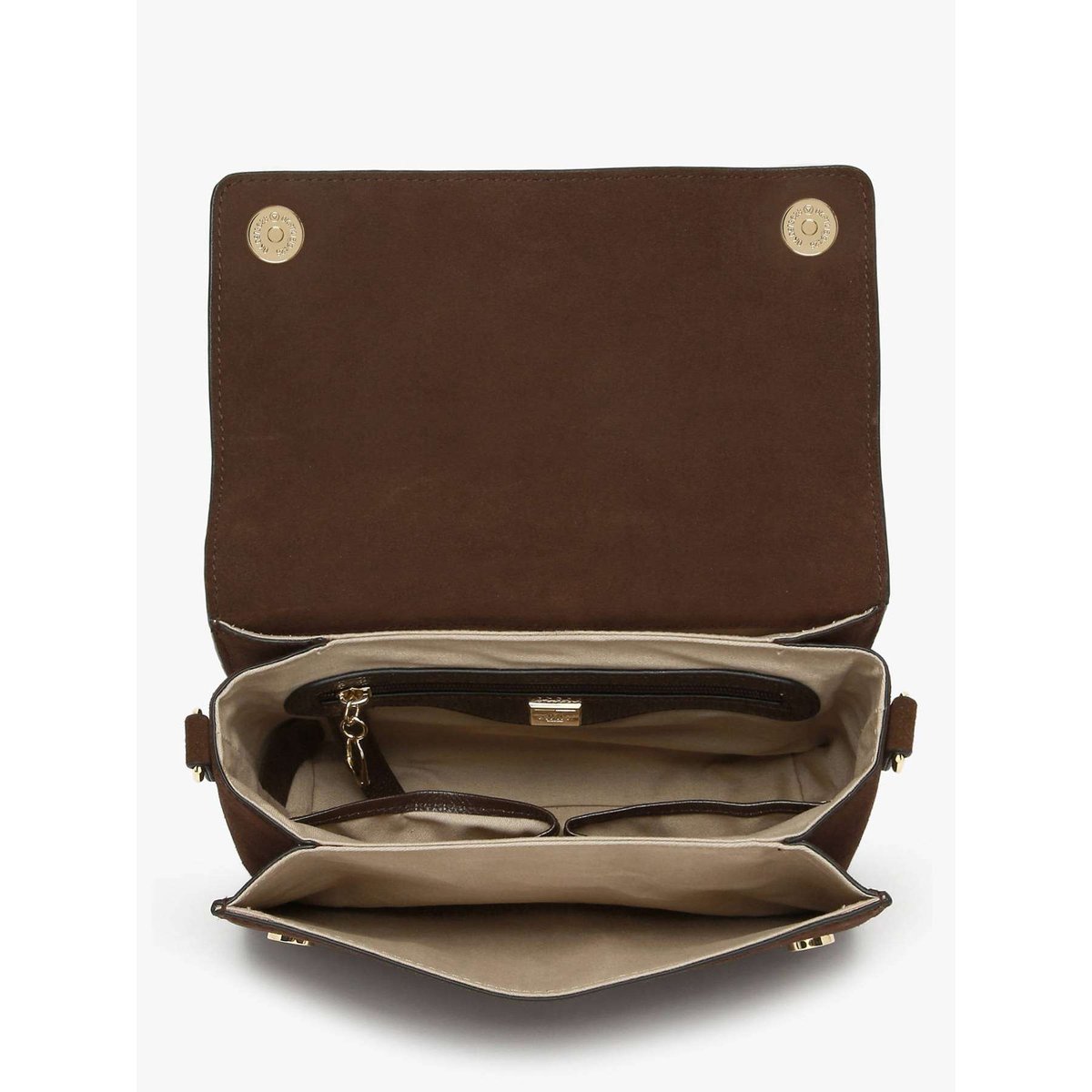 Sac bandoulière M Altesse suede chocolat, ETRIER