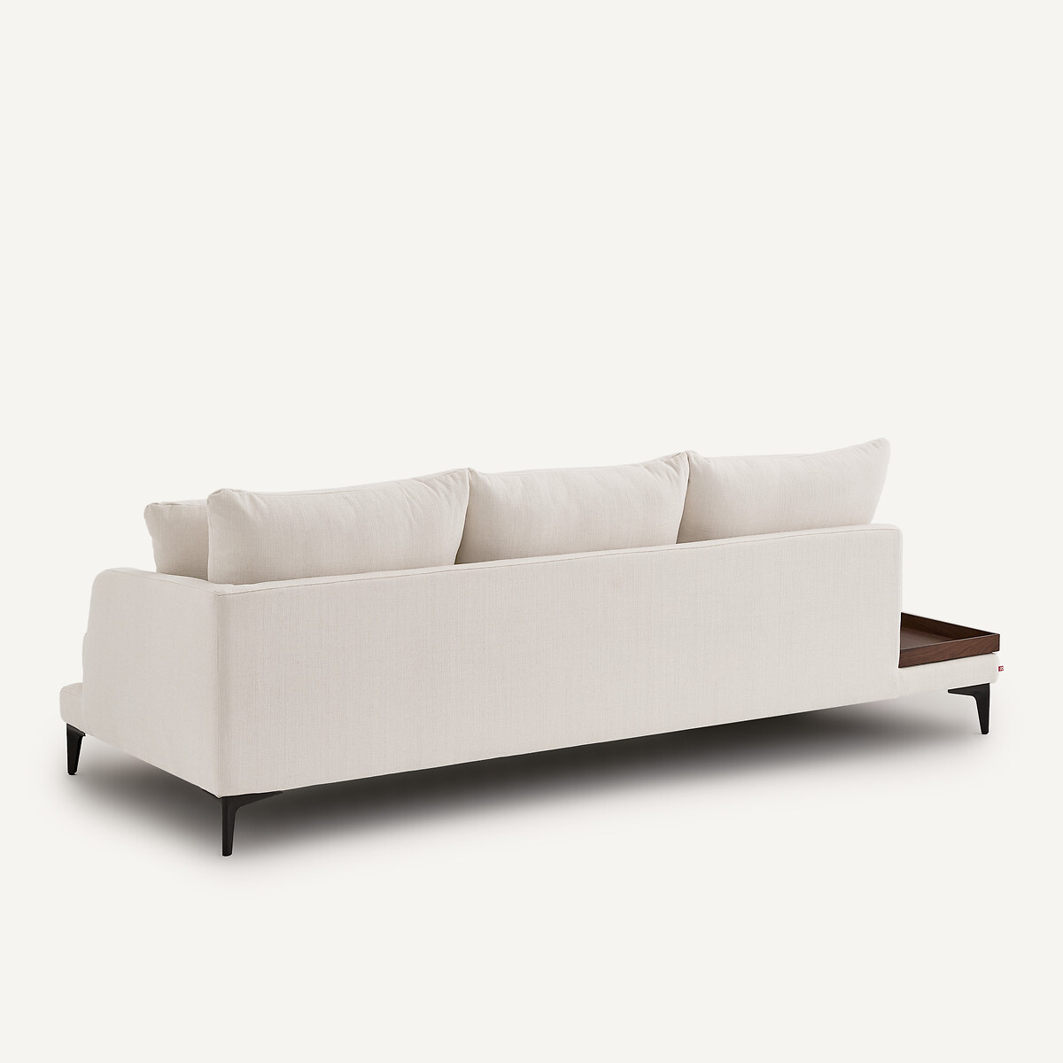Demi-canapé avec plateau, en toile polyester, MODERNISTE craie, EMMANUEL GALLINA X AM.PM