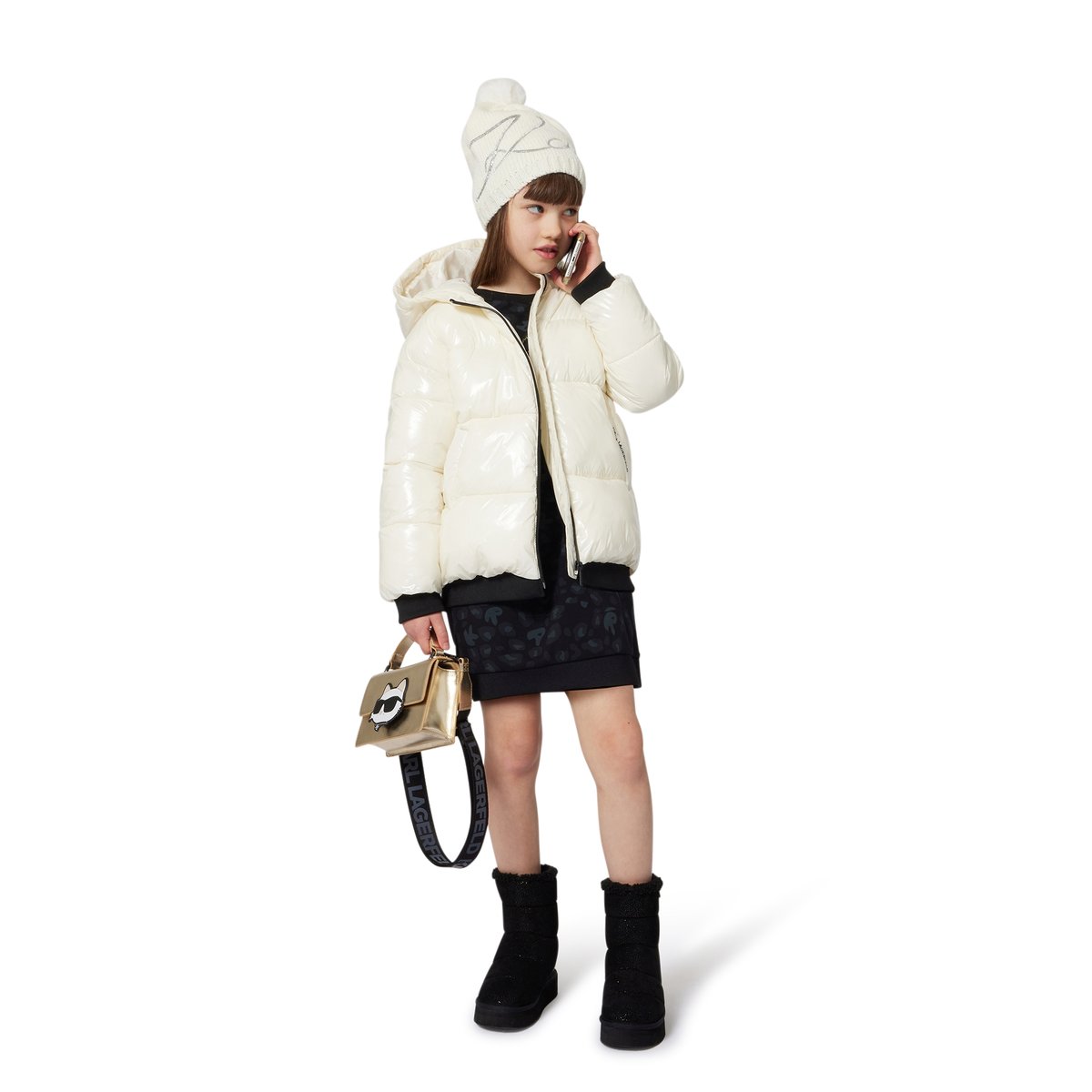 Robe à manches longues black, KARL LAGERFELD KIDS