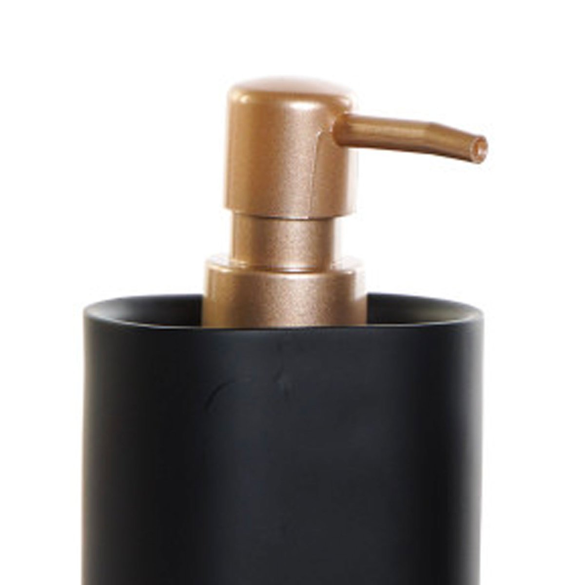 Set salle de bain en résine noire - distributeur savon + porte brosse à dents noir, WADIGA